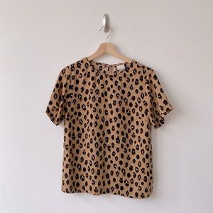 NWOT Leopard-print top
